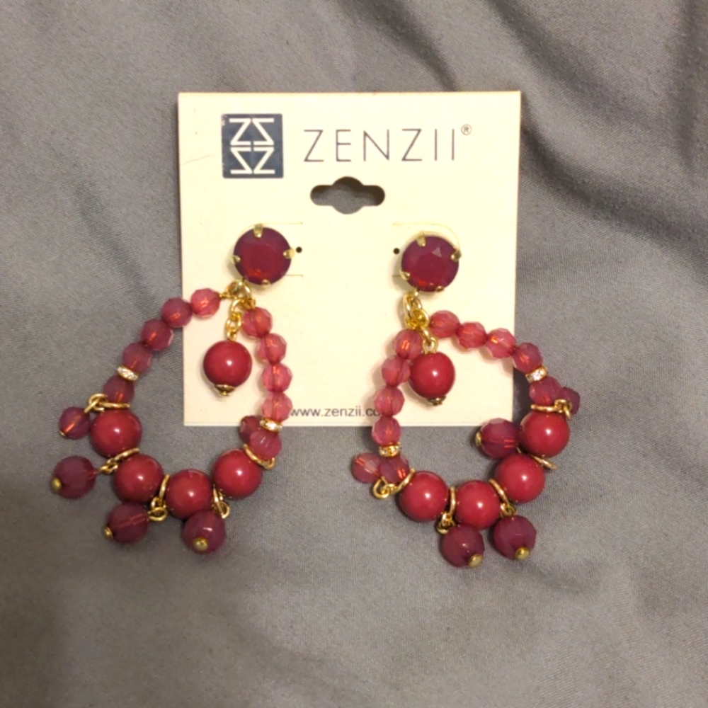 Beaded drop earrings